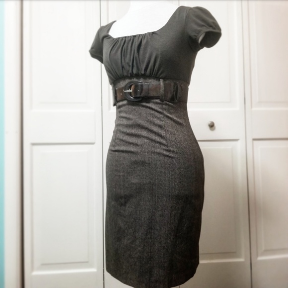 Juniors Brown Pencil Dress - Picture 6 of 7